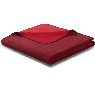Плед Biederlack Doubleface Melange 1265 GR Purpur-Samtrot 150х200 см 773982 фото