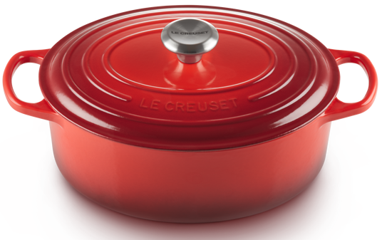 Овальна чавунна каструля Le Creuset Signature 29 см 4,7 л з кришкою, червона Le Creuset21178290602430 фото