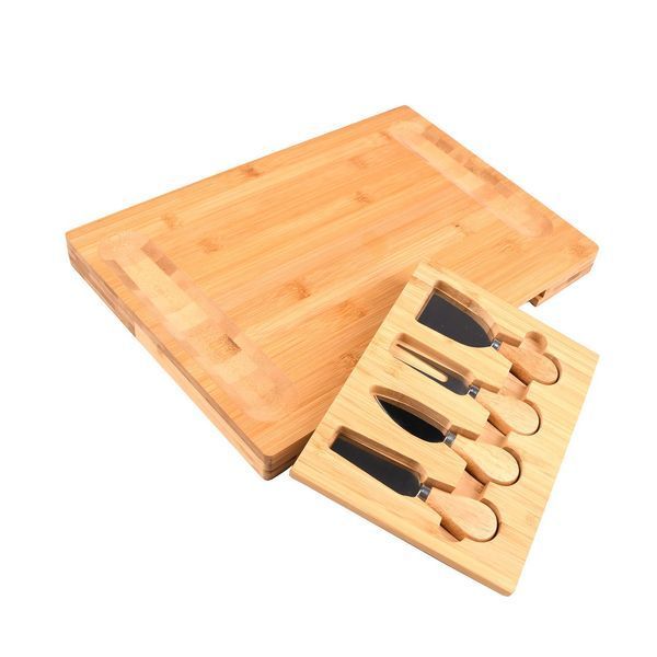 Bamboo cheese board with a set of knives 83090001 photo