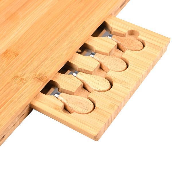 Bamboo cheese board with a set of knives 83090001 photo