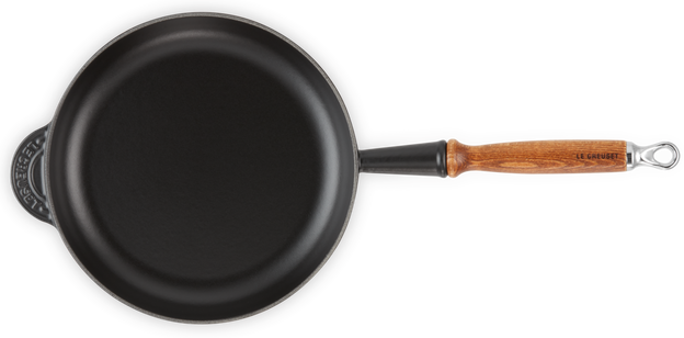 Сковорода Le Creuset Satin black 24 см чугунная черная деревянная ручка Le Creuset20058240000460 фото