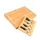 Bamboo cheese board with a set of knives 83090001 photo 2