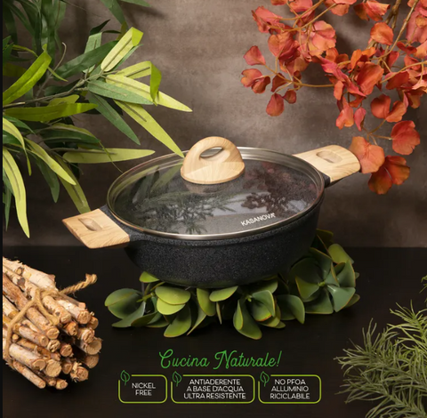 KASANOVA Eco Petra Evol Pfanne, 32 Cm – Antihaftbeschichtet, Für Alle Herdarten Inkl. Induktion