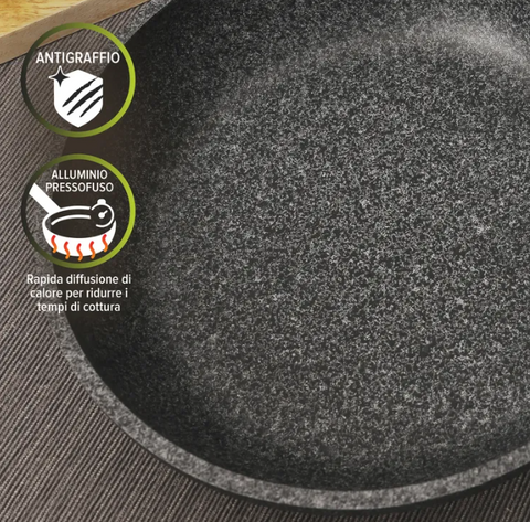 Mini Poêle à Griller Kasanova Eco Petra Evolution 18x18 Cm - Revêtement Antiadhésif Écologique, Induction
