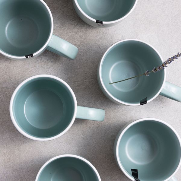 Set of 6 Ardesto Cremona Pastel blue cups, 390 ml. ArdestoAR2939BC photo