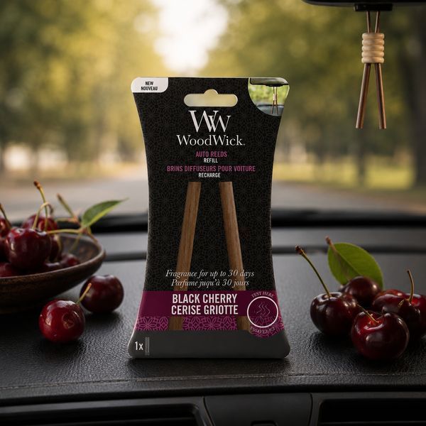Car air freshener, refillable cartridge, Woodwick, Black Cherry Woodwick_1657112E photo