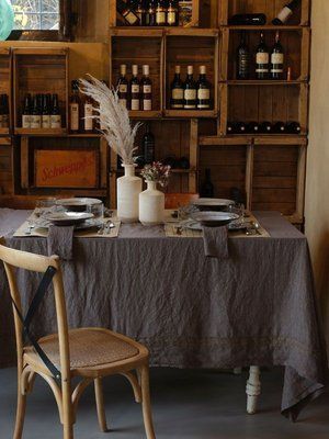 Скатертина з серветками Opificio Dei Sogni Country (Grigio Perla) Opificio dei sogni002966301 фото