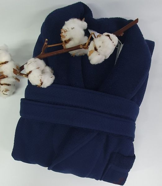 Чоловічий вафельний халат Maison D'or Quattro quatro_navy-m фото