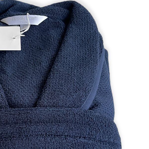 Чоловічий вафельний халат Maison D'or Quattro quatro_navy-m фото