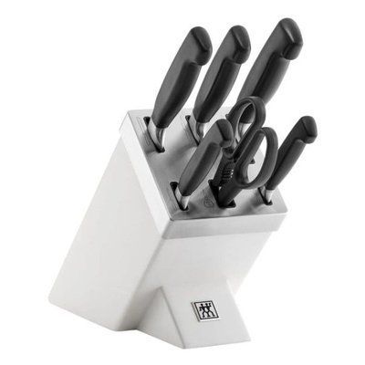 Zwilling Four Star 7-piece knife set with self-sharpening, white. Zwilling35148-207-0 photo