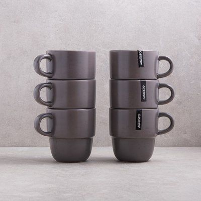 Set of 6 Ardesto Trento Gray 390 ml cups. ArdestoAR2939TG photo