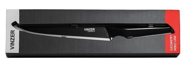 Ніж для м'яса Vinzer Geometry Nero line 20,3 см Vinzer50303 фото