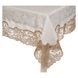 Jacquard tablecloth with lace border "PARADISE" WEISSFEE_1825882 13 photo