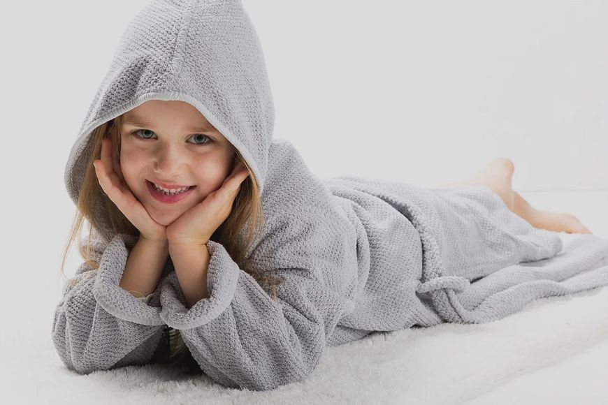 Graccioza Bee waffle baby terry bathrobe, Blue, 6-7 years Graccioza-3693984510-22267 photo