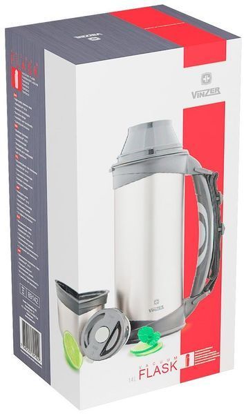 Термос Vinzer 1,4 л металік Vinzer89142 фото