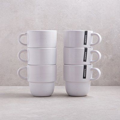 Set of 6 Ardesto Trento White 390 ml cups. ArdestoAR2939TW photo