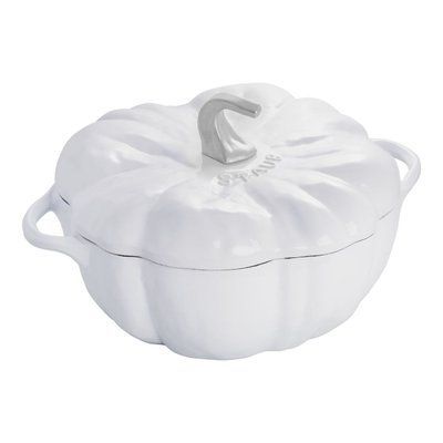 Staub Cast Iron Pumpkin Cocotte 3.5L with White Lid Staub1024043 photo