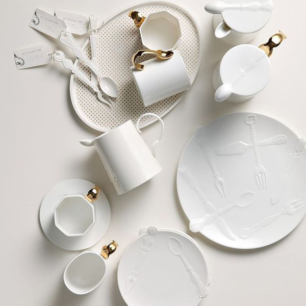 Чайна чашка восьмикутна з блюдцем "Cutlery" TWIG_004614-00153 фото