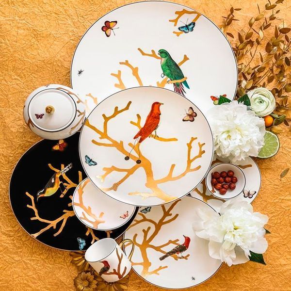 Обеденная тарелка "Aux Oiseaux", Ассорти, 26 см BERNARDAUD_2488/2452 фото