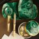 Блюдо для пирожных инкрустированное золотом "Malachite" L_OBJET_DAC714 фото 2