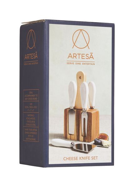 Ножі для сиру (комплект, 4 шт.) Artesa FIVE PIECE CHEESE KNIFE SET, в коробці (ARTCHEESESET) ArtesaARTCHEESESET фото