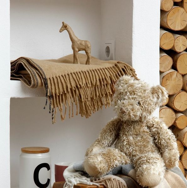 Plaid Biederlack Cosy Times 715791 Camel, 130x170 cm luli715791 photo