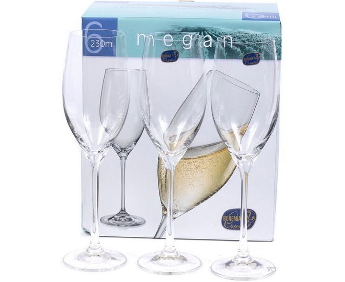 Glasses Bohemia Megan 230ml for champagne 6pcs. Bohemia40856/230 photo