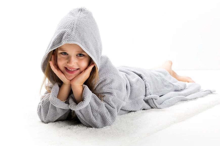 Graccioza Bee waffle baby terry bathrobe, Silver, 6-7 years Graccioza-1532108316-22270 photo