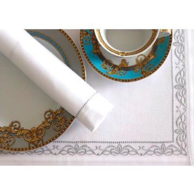 Embroidered placemat "Loop" WEISSFEE_826402 20 photo