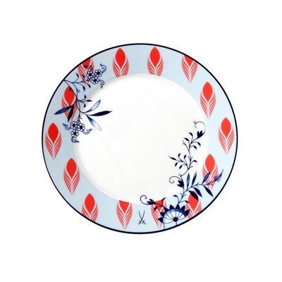 Салатна/десертна тарілка "Meissen Collage", Різнокольоровий,Червоний, 22 см MEISSEN_79A542-41473-1 фото