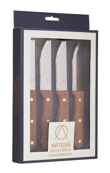 Комплект ножів (4 шт.) Artesa STAINLESS STEEL STEAK KNIFE SET, в коробці (ARTSTEAKPK4) ArtesaARTSTEAKPK4 фото