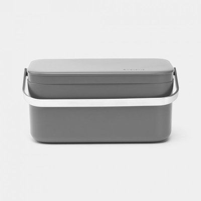 Контейнер для харчових відходів Brabantia Baddy 1,8 л сірий Brabantia117541 фото