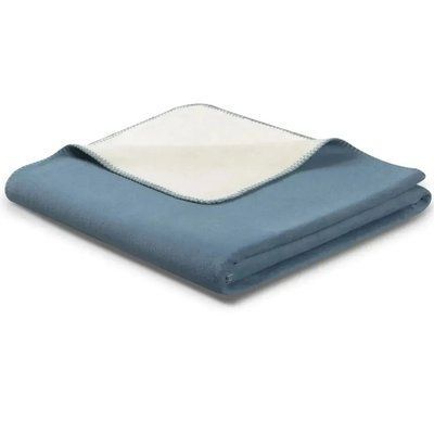 Плед Biederlack Doubleface Melange 1265 GR, Blue Heaven-Ecru, 150x200 см 771896 фото