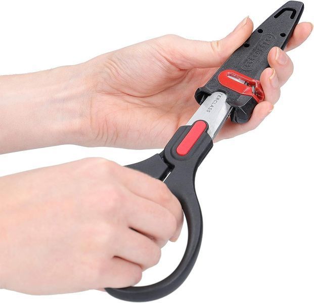 Kitchen Craft Master Class 22 cm kitchen scissors with a sharpening case. Kitchen CraftMCEKSCIBLK photo