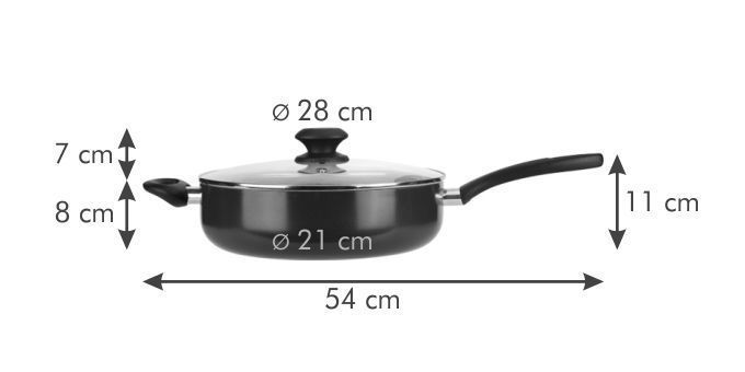 Tescoma Presto 28 cm deep frying pan with lid. Tescoma594128 photo