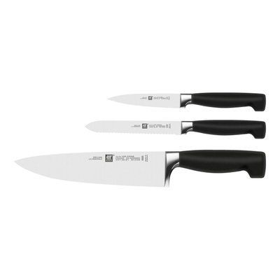 Zwilling Four Star 3-piece knife set, black. Zwilling35168-100-0 photo
