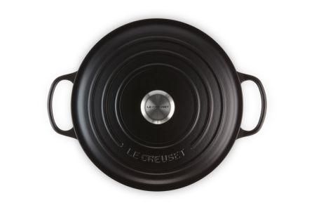 Le Creuset Signature 6.7L matte black pot with lid. Le Creuset21177280002430 photo
