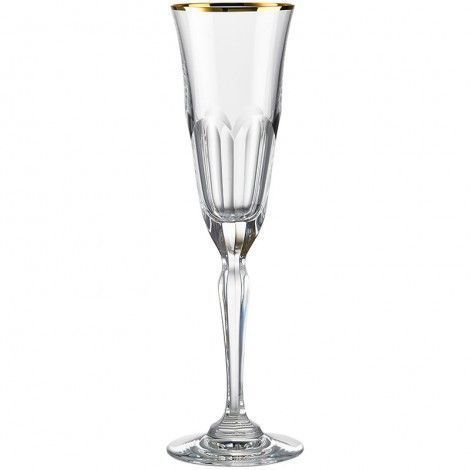 Set of 2 champagne glasses 160 ml Rogaska Aulide Gold Rogaska15341 photo