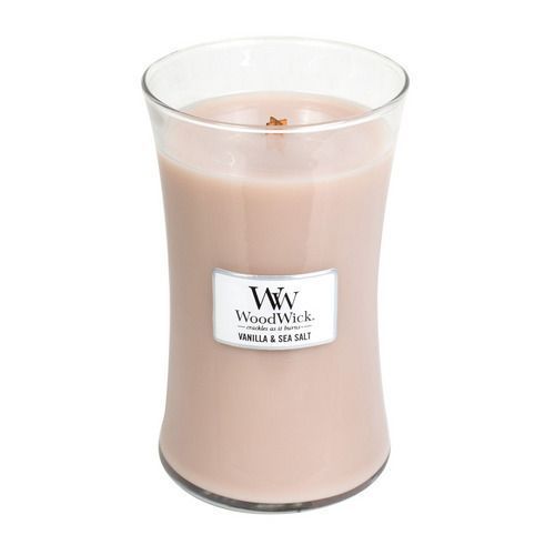 Woodwick Large Vanilla & Sea Salt Scented Candle, 609 g, with notes of vanilla and sea salt Woodwick_93191E photo
