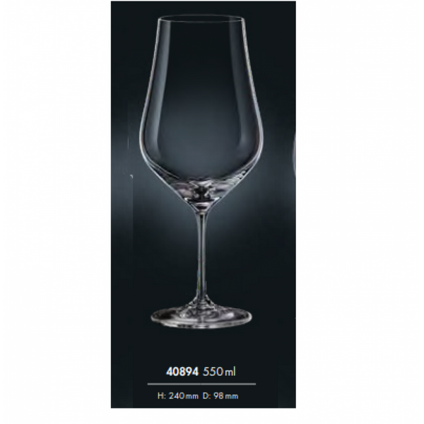 Glasses Bohemia Tulipa 550ml for wine, 6 pieces. Bohemia40894/550 photo