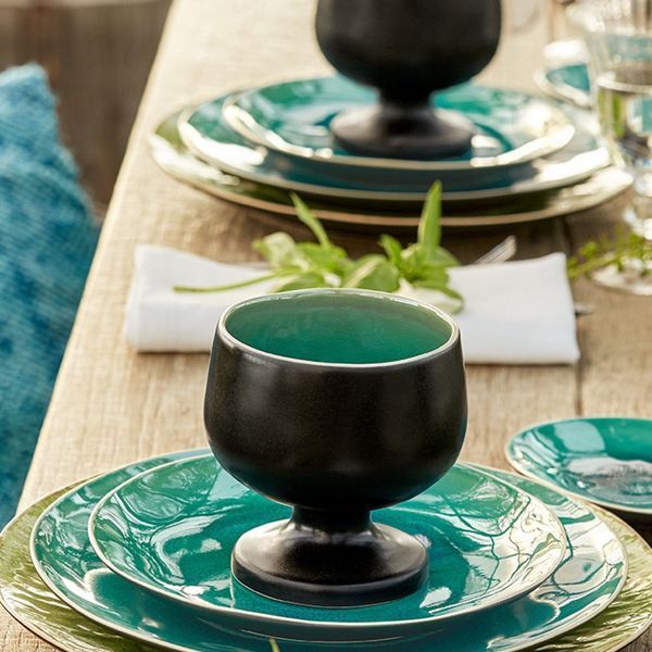 Costa Nova Riviera 21.6 cm turquoise dessert plate Costa Nova560673993466 photo