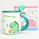 BonaDi Dinosaur 430 ml porcelain mug with lid and spoon. BonaDi927-224 photo 5