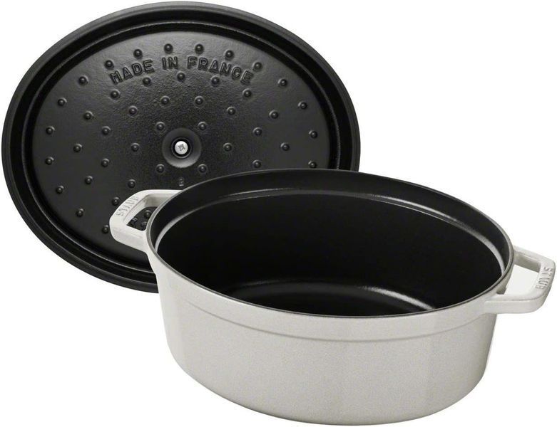 Каструля Staub Cast Iron 6,7 л біла овальна Staub11033107 фото