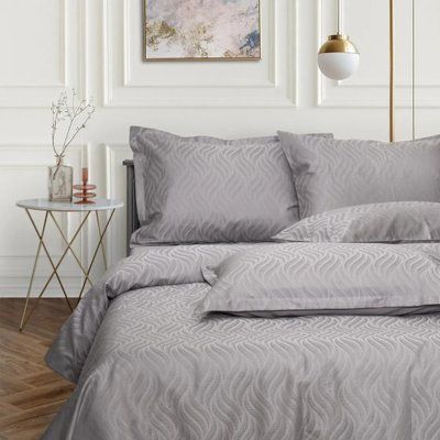 Підковдра LUXURY LINENS Jacguard My Love Gray , 500ТС luli381602202 фото