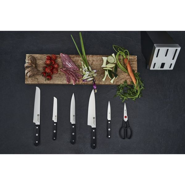Zwilling Gourmet 7-piece knife set with self-sharpening, black. Zwilling36133-210-0 photo