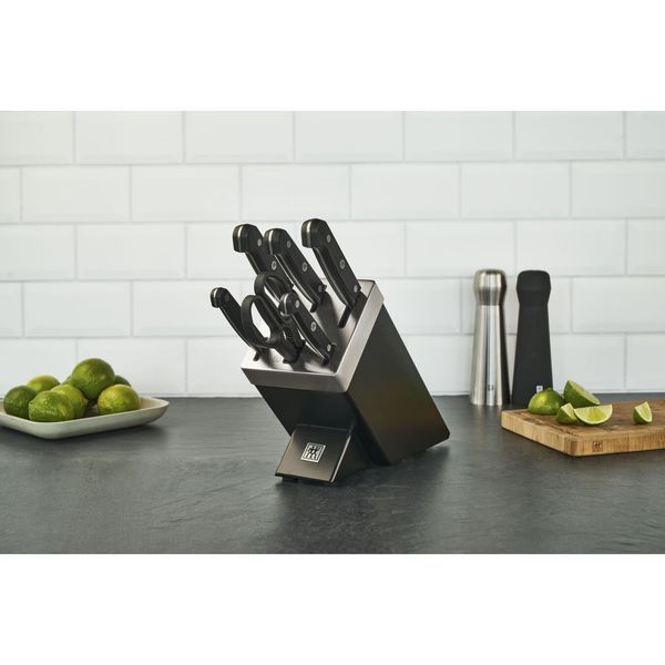 Zwilling Gourmet 7-piece knife set with self-sharpening, black. Zwilling36133-210-0 photo