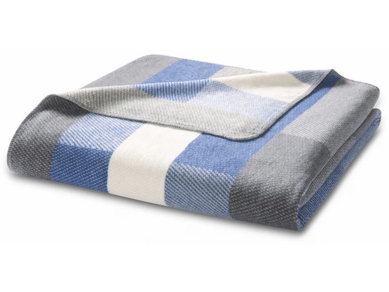 Plaid Biederlack Green Line 757586 INTERLOCKED BLUE, 150x200 cm luli757586 photo