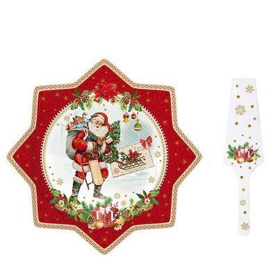 Набір для подачі пирога Easy Life Vintage Christmas 32 см різдвяний Easy LifeR1000#VINC фото