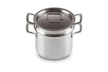 Le Creuset 3-PLY 5-liter pot with a steam insert for pasta. Le Creuset96200520001000 photo