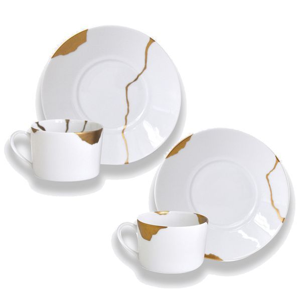 Чайная чашка с блюдцем "Kintsugi Sarkis" BERNARDAUD_1095/21420 фото